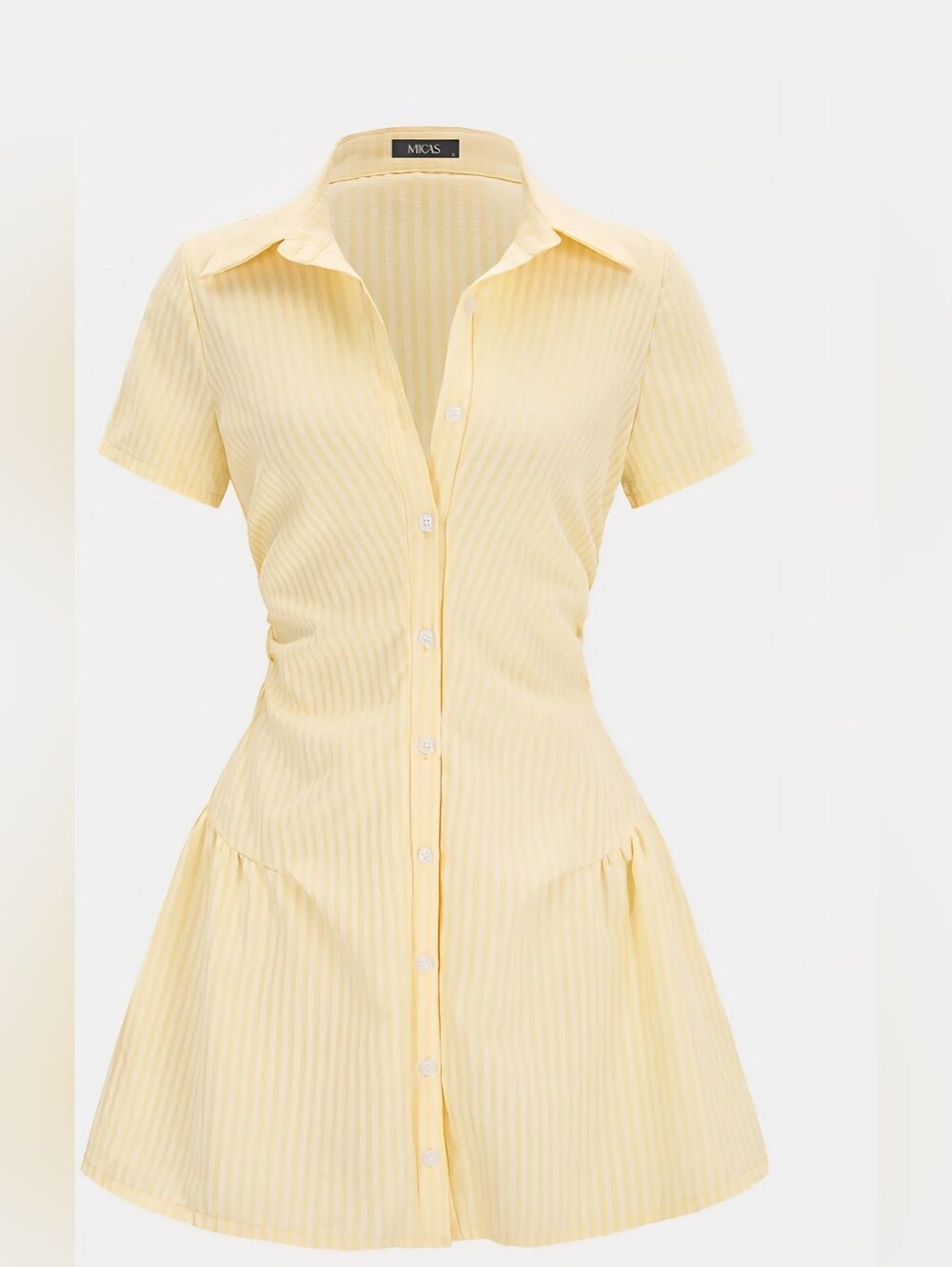 Yellow Striped Dress By MICAS